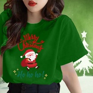 2026NEWS-5XL Ready stock Funny Christmas T-shirt Korean Style design Unisex Casual 100% Cotton Trend