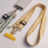 Leaf Pattern Hp String Strap Hanger Crossbody Neck Strap Cellphone Chain Anti-Lost HP Case Camera Co