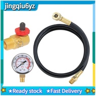 【J&U】Air Tank Repair Kit W/Safety Valve, Pressure Gauge and 4 Feet Air Tank Hose Assembly Accessory 