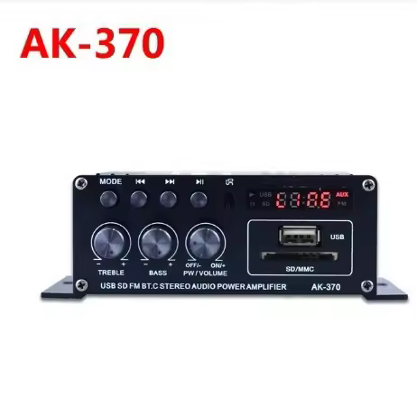DIY Power Amplifier AK370 Power Amplifier Bluetooth Car Home 12v Power Amplifier