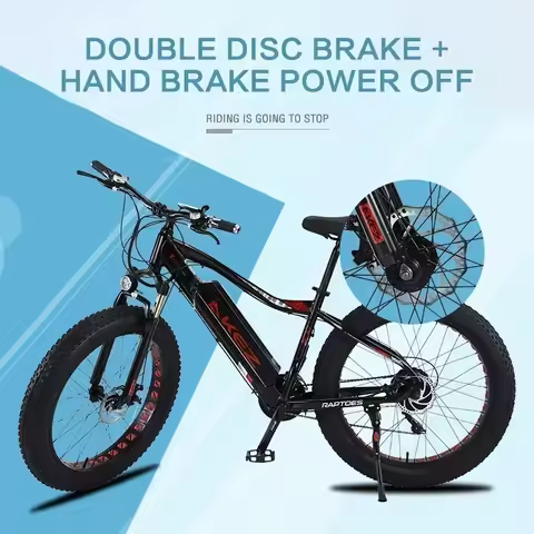 AKEZ variable speed Electric Bicycle 26*4.0 fat tire mountain Electric Bike 750W13AH motor urban off