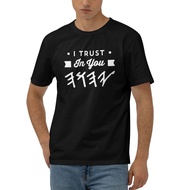 I Trust In You Yhwh Paleo Hebrew Father Novelty Man'S Tshirt New Cotton