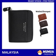 MUMUA Dompet Men Wallet Unisex Zipper Bifold Leather Wallet Dompet Lelaki Beg Duit Fashion Casual Card Wallet