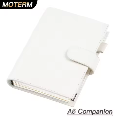 Moterm Companion Travel Notebook A5 Size Journal Genuine Pebbled Grain Cowhide Organizer with Back P