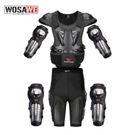 WOSAWE Full Body Protector Vest Armor Motocross Armor Jacket Chest Spine Protection Gear elbow shou