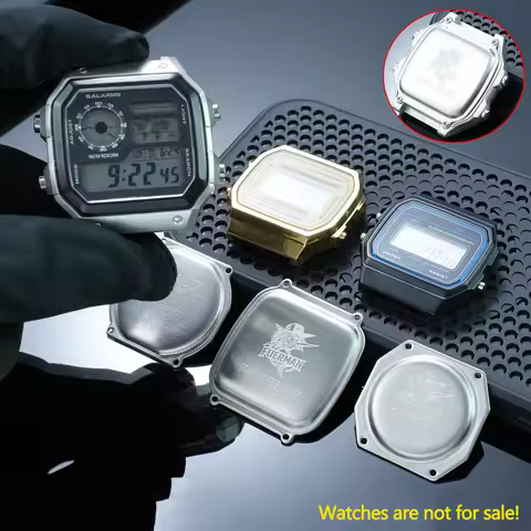 DIY Thickened Back Cover for Casio Watch AE-1200/1300 WS-1700 A168 A158/F91 Series Stainless Steel B