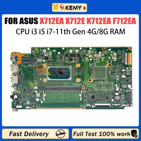 AKEMY X712EA MainBoard For ASUS VivoBook X712E K712EA F712EA Laptop Motherboard With i3 i5 i7 11th G