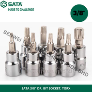 SATA 3/8" DR. BIT SOCKET TORX / STAR BITS SOCKET / T10 T15 T20 T25 T27 T30 T40 T45 T50 T55 T60