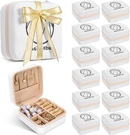 12 Pcs Basketball Gifts for Team Bulk Jewelry Box Travel Jewelry Case PU Leather Travel Organizer Sp