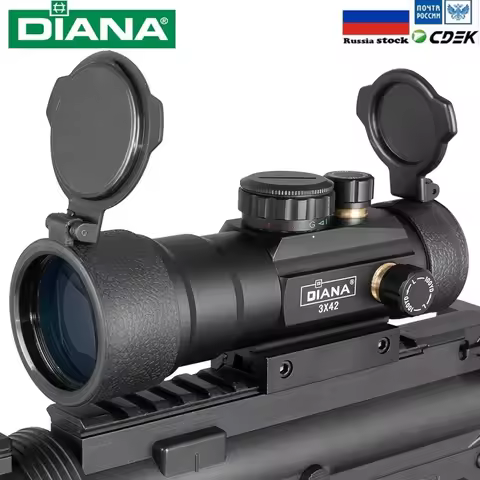 DIANA 3X44 Green Red Dot Sight Scope 2X40 Red Dot 3X42 Tactical Optics Riflescope Fit 11/20mm Rail 1