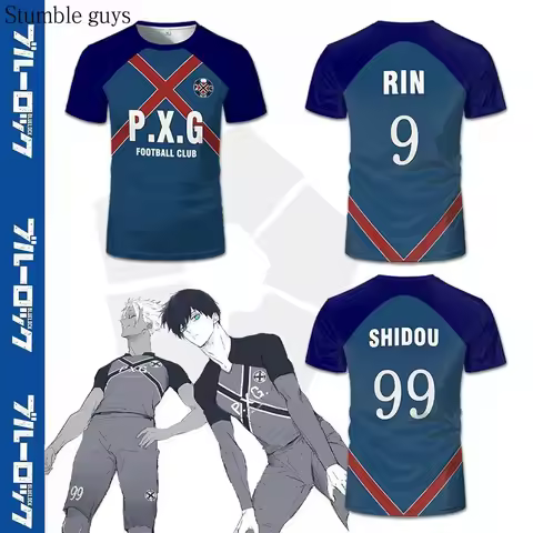 Anime PXG Soccer Jersey Men's and Women Breathable Football Short-Sleeved T-Shirt Japanese Anime SHI
