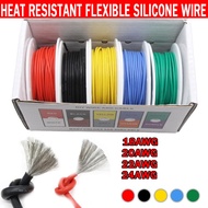 5 Rolls/box 24AWG/ 22AWG/ 20AWG/18AWG Silicone Electrical Wire,Tinned Copper Wires,Heat Resistant El