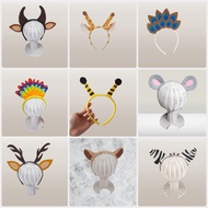 Animal Headband Flannel Animal Ear Headband | Fairy Tale Story Drama Property Educational Headband |