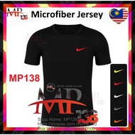 T Shirt Microfiber Berkualiti Nike's MP138 AD400 Jersey Eyelet Black Color Logo Jersi Men Women Unis