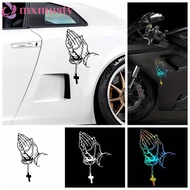 MXMUSTY Car Prayer Gesture Laser Sticker, Prayer Gesture Easy Install Prayer Gesture Decoration Stic