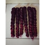 Maroon Black Hair Extensions, Synthetic Hair Extensions.