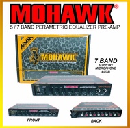 MOHAWK Pre Amp Car Audio MY-SERIES 5 Band 7 Band Parametric Equalizer Control Preamp