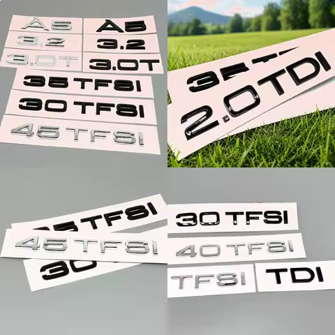 A5 Series Car Rear Trunk Badge Emblem Sticker 2.0T 3.0T 3.2 2.0TDI 3.0TDI 35TFSI 40TFSI 45TFSI TDI T
