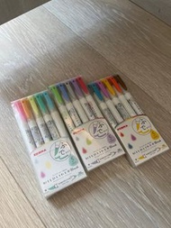 ZEBRA Mildliner Brush Sets 斑馬牌螢光筆軟頭三set