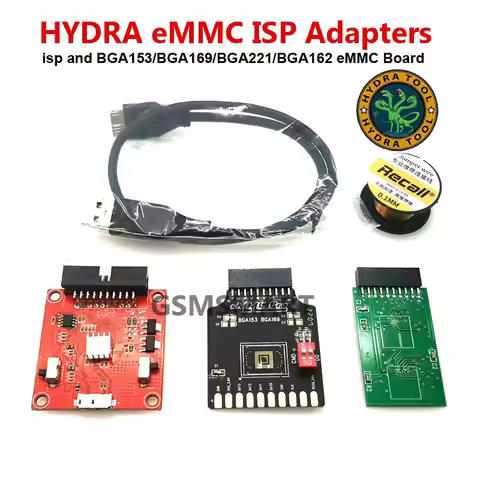 Hydra Tool eMMC ISP Adapters Tool with eMMC and ISP pinouts USB 3.0 Support for Hydra dongle Mobile