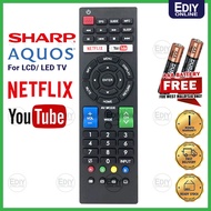 RM-L1346 L1346V Universal SHARP SMART TV Remote NETFLIX LED LCD GB225WJSA GA976WJSA GB217WJN1 GBIOIWJSA GB234WJSA