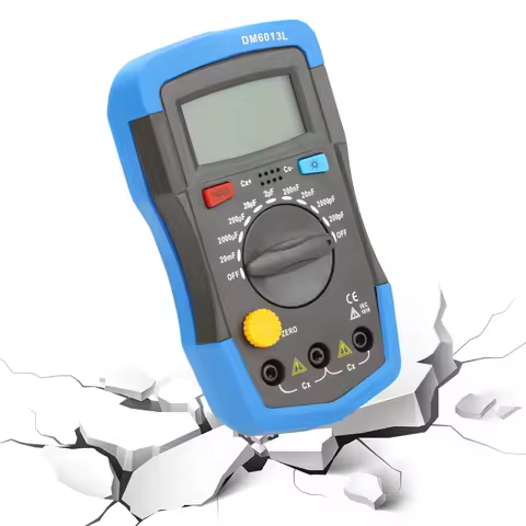 DM6013L Digital Professional Capacitor Meter 1999 Counts 200pF~20mF Portable Handheld Capacitance Me