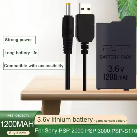 1200mAh Lithium Rechargeable Battery For SONY PSP2000 PSP3000 PSP 2000 3000 PSP-S110 PlayStation Por
