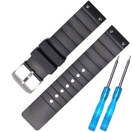 XBHSW Soft Waterproof silicone watch strap Compatible with Cartier Santos 100 Women's Watchband 23mm