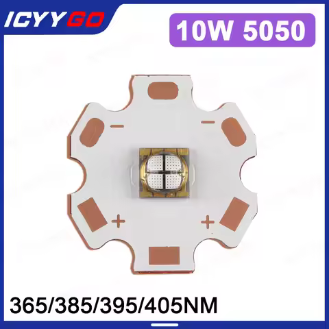 10W UV Ultraviolet 365nm Purple Light 4 In SMD 5050 Ceramic LED Lamp Beads 385nm395nm405nm Welding 2