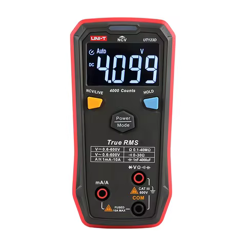 UNI-T UT123 Mini Digital Multimeter GUARANTEED AC DC Voltage Resistance Temperature Electrical NCV T