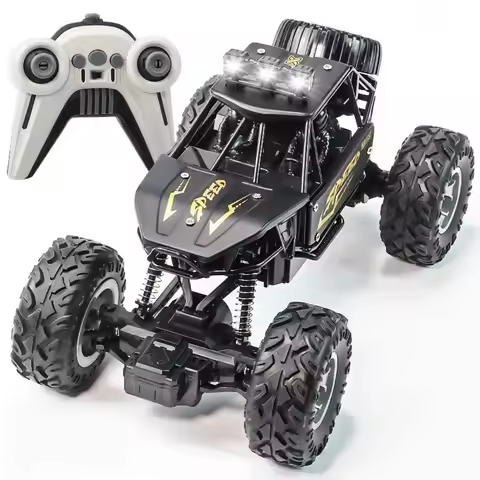 New 1:20 Alloy RC Crawler Car 4WD High Speed RC Buggy Car Spray and Lighting Durable Climbing Buggy 