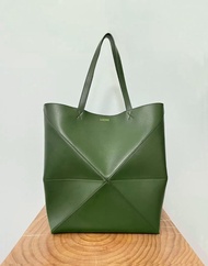 98新！LOEWE 森林綠 Large Puzzle Tote Bag