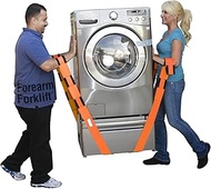 Forearm Forklift Lifting Straps, 2-Person Cargo Strap, Orange, Up to 800 lbs, Polypropylene, Compati