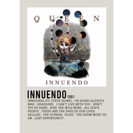 【READY STOCK】Poster Cover Album Innuendo by ​Queen famous rock band for room/wall/gift