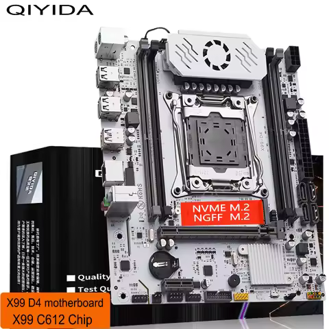 QIYIDA X99 motherboard D4 TPM2.0 LGA 2011 3 with M.2 slot Support X99 C612chip DDR4 Memory SATA3.0 U