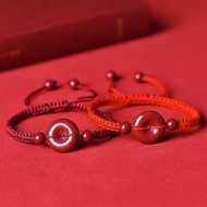 Purple Buckle Rope Bracelet Bracelet Braided String Content Rope Female Low-Hand Red Anklet Red Gold