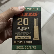 MAXXIS INNER TYRE 20 X 1.50 - 1.75 AV DOP LARGE MOTORCYCLE SCHRADER ORIGINAL 20X1.50 PURE 20X1.75