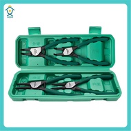 TUOSEN 4Pcs Circlip Pliers Set 7Inch Long Nose Plier Staight Bent Plier Inner Outer Retaining Snap R
