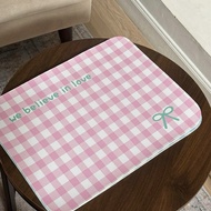 Mocorie - Reismir Coquette Ribbon Placemat Coquette Pink Ribbon Placemat/ Waterproof Dining Mat with