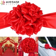 MIOSHOP 1Pcs Red Cloth Hydrangea, Market Ceremony Recognition Car Delivery Big Flower Ball, Durable Celebrate Decoration Ribbon-cutting Start Business Chinese Wedding Red Satin