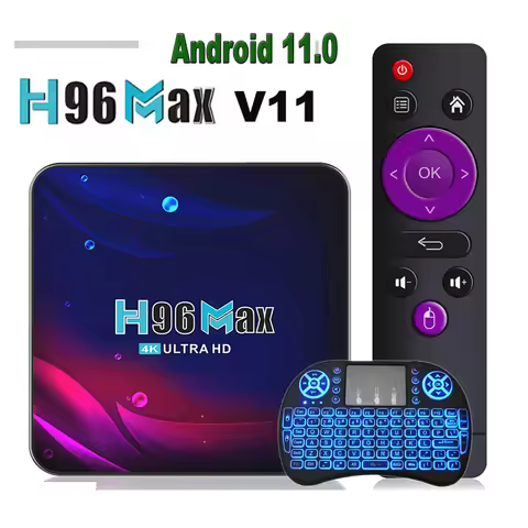 H96 MAX V11 Android 11 Smart TV Box 2GB 4GB 32GB 64GB 4K Hd 2.4G 5G Wifi BT4.0 HDR USB 3.0 3D H.265