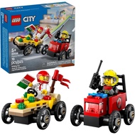 [BricksInBoots] LEGO City Pizza vs. Fire Truck Race Car Pack (60458)(70 Pieces)