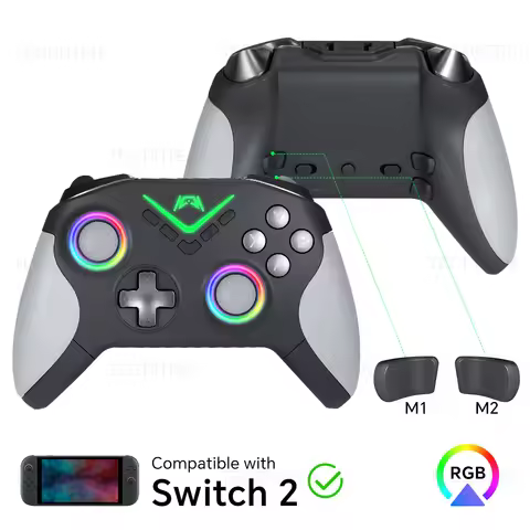 Wireless Bluetooth Controller for Nintendo Switch 2/PS4/PS3 Gamepads for PC Controls with Hall Effec