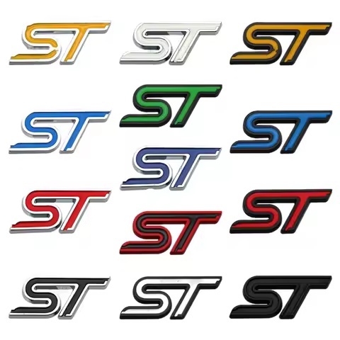 3D Car ST Rear Trunk Side Fender Emblem Badge Sticker For Ford ST Logo Focus Fiesta Ecosport 2009-20
