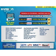 Receiver Dekoder TV Bracket K Vision Cling dan Paket Lainnya 1 Tahun