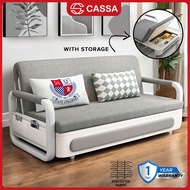 Cassa CRV Premium Multifunction Modern Designed Fabric Foldable Sofa Bed with Pullable Single / Quee