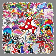 50pcs Colorful Mushroom Stationery Box Stickers Anime Stickers Waterproof Stickers Luggage Stickers Water Bottle Stickers Guitar Stickers Graffiti Stickers