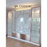 ตู้โชว์วางทีวี Copper (คอปเปอร์) ขนาด 3 เมตร / THF ส่งฟรีกทม.และปริมณฑล