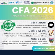2026 / 2025 CFA Level 1 Complete Study Pack | Schweser Notes, IFT, UWorld Wiley QBanks, Official Cur