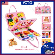 Baby Busy Board Montessori Toys Early Learning Educational Toys Sensory Toys For Kids Sensory Book A